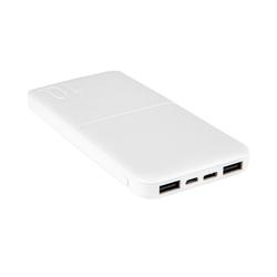 POWERBANK MX COCO 10 000mAh 2xUSB, 10W Li-Po, WHITE + MICROUSB CABLE