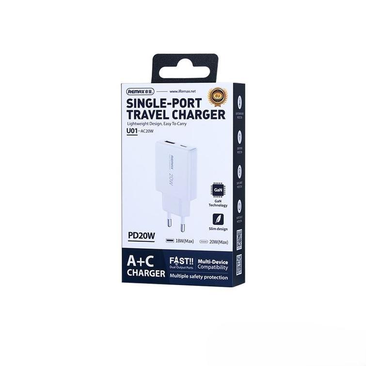 REMAX WALL CHARGER ULTRA THIS GaN 20W RP-U01-AC WHITE
