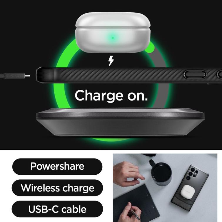 Spigen Rugged Armor -suojakuori Samsung Galaxy S24 Ultralle mattamusta