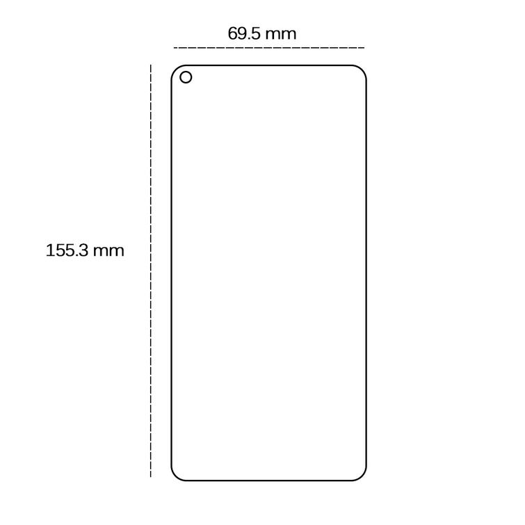 Karkaistu lasi 2,5D Oppo A52:lle