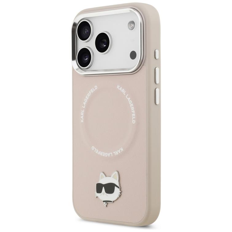 Karl Lagerfeld case for iPhone 17 Pro Max 6,9" Choupette Pin MagSafe pink