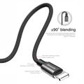 Baseus Yiven USB-Lightning-kaapeli 1,8 m 2A musta