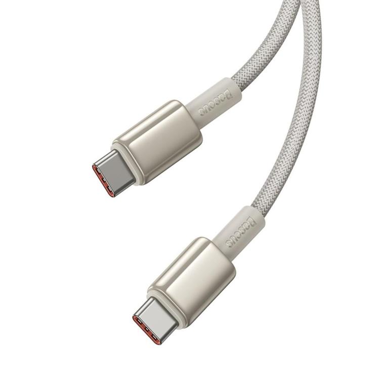 Baseus Tungsten Gold Fast Charging Data Cable Type-C to Type-C 100W 1m Titanium Galaxy Gold