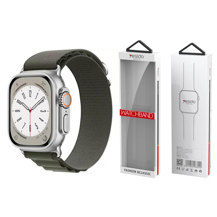 YESIDO WB24 APPLE WATCH SPORT STRAP LOOP 38/40/41 GREY