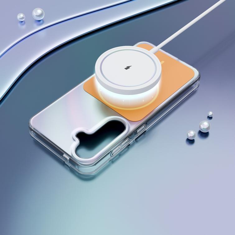 Etteri Hidden Pearl case for Samsung Galaxy S25 orange