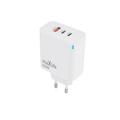Maxlife MXTC-09-65ACC GaN PD QC charger 2x USB-C 1x USB 65W white