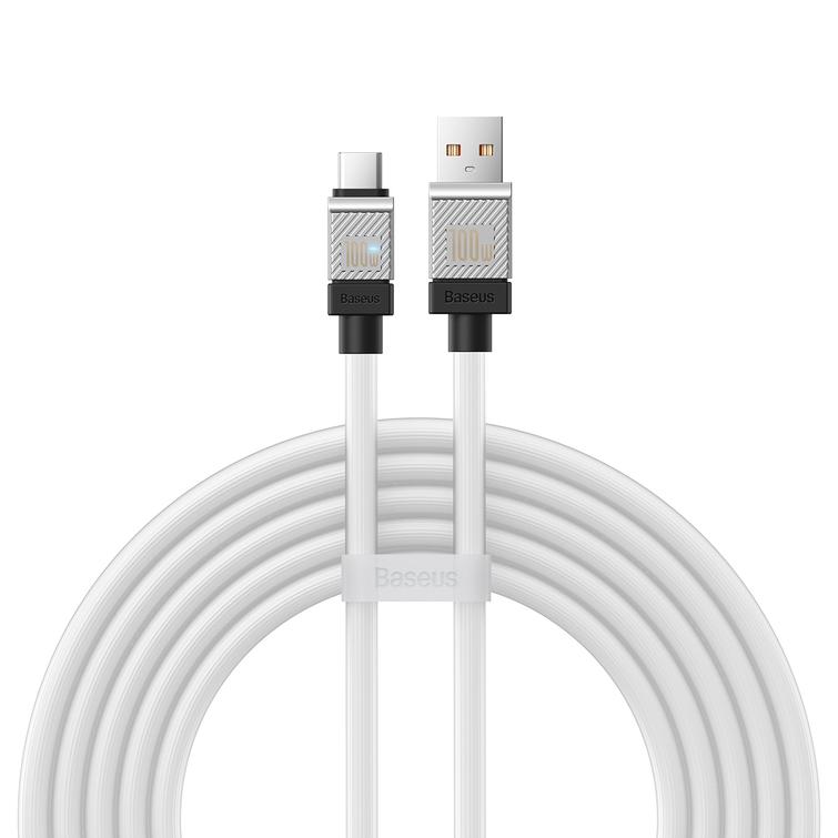 Baseus-kaapeli CoolPlay USB - USB-C 2m 100W valkoinen