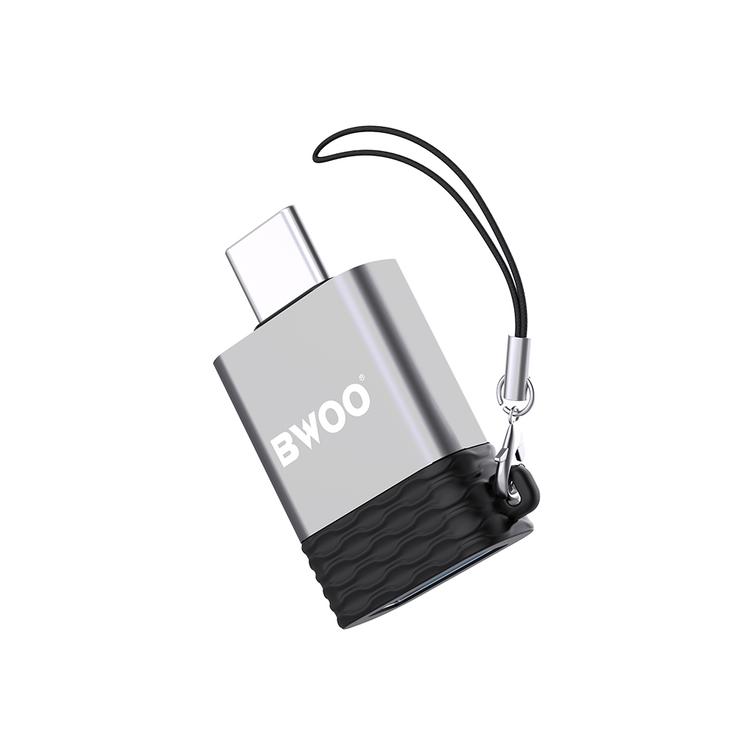 BWOO-sovitin USB - USB-C harmaa OTG BZ-35