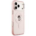 Karl Lagerfeld case for iPhone 17 Pro Max 6,9" IML Choupette Sketch Logo MagSafe pink
