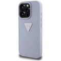 Guess Hardcase PU Grained Hot Stamp 4G Triangle Metal -suojakuori iPhone 16 Pro Maxille 6,9" violetti