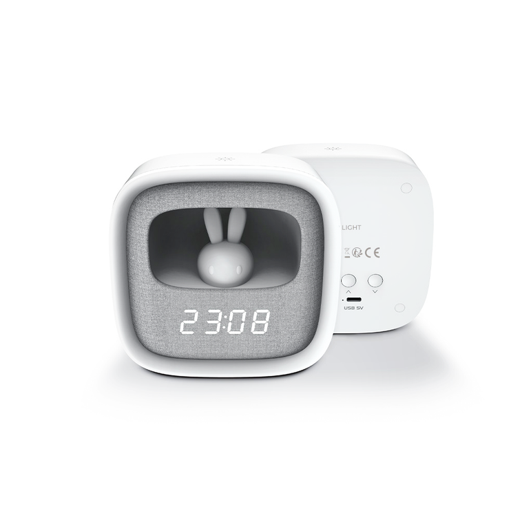 Herätyskello LED-pupuyövalolla PURE FNL-06 AURORA valkoinen neliö Forever Light