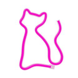 Neon LED-valo CAT pinkki Lepakko + USB FLNE04 Forever Light
