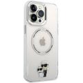 Karl Lagerfeld -suojakuori iPhone 13 Pro Max 6,7" KLHMP13XHNKCIT läpinäkyvä kova suojakuori Magsafe IML NFT Karl & Choupette
