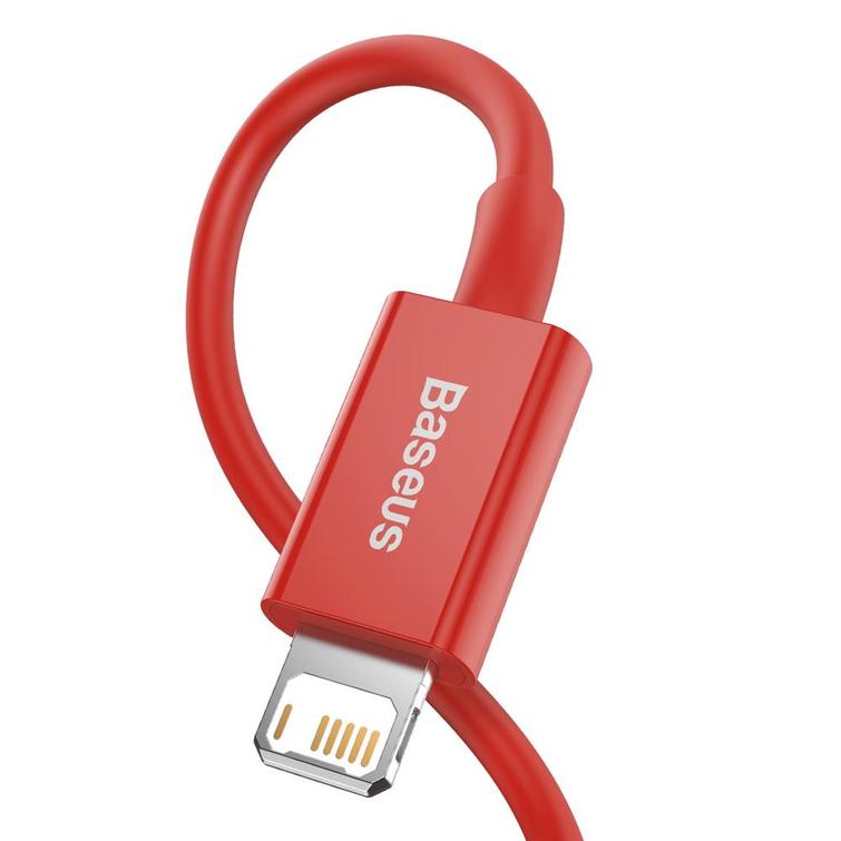 Baseus Superior USB - Lightning -kaapeli 1,0 m 2,4A punainen