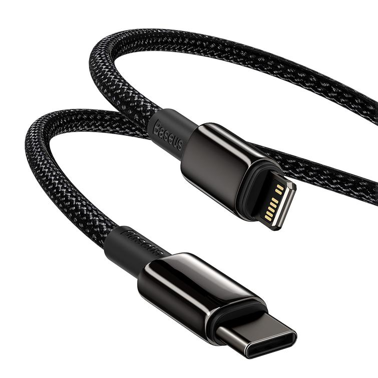 Baseus-kaapeli Tungsten PD USB-C - Lightning 1,0 m musta 20W