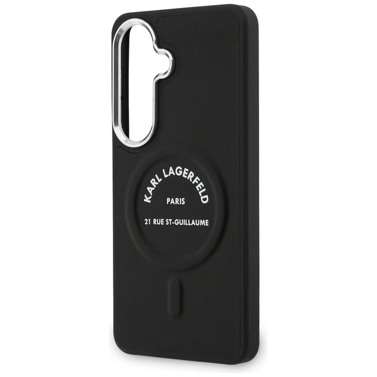 Karl Lagerfeld case Embossed Ring RSG Logo MagSafe for Samsung Galaxy S26 black