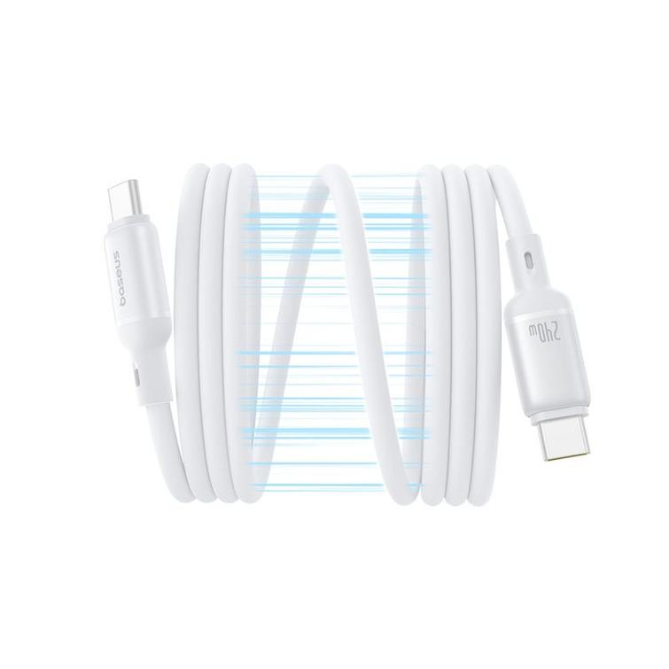 Baseus-kaapeli PicoGo PD USB-C - USB-C 1,0m kuunvalkoinen 240W magneettinen