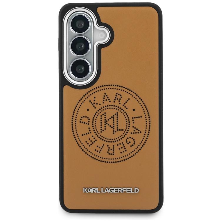 Karl Lagerfeld case Perforated KL MagSafe for Samsung Galaxy S26 Plus brown