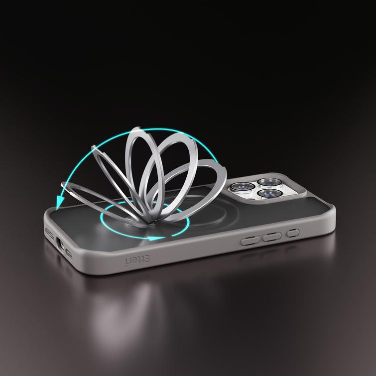 Etteri Matt Mag Ring suojakuori iPhone 16 Pro Maxille 6,9" harmaa