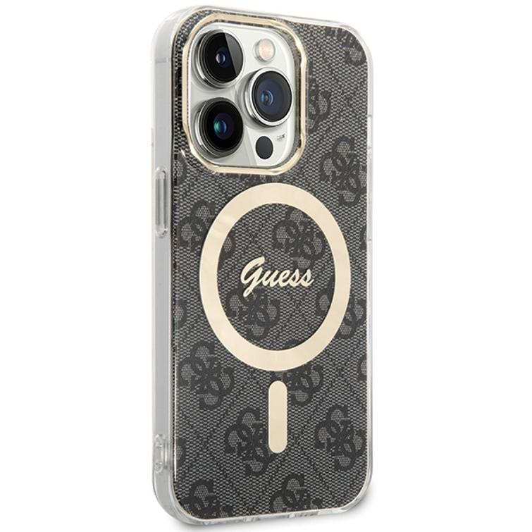 Guess iPhone 15 Pro 6,1" suojakuori GUHMP15LH4STK musta HC MAGSAFE IML 4G B