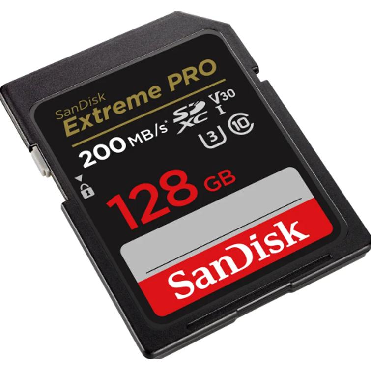 SanDisk 128GB Extreme Pro SDXC C10 V30 UHS-I U3 -muistikortti