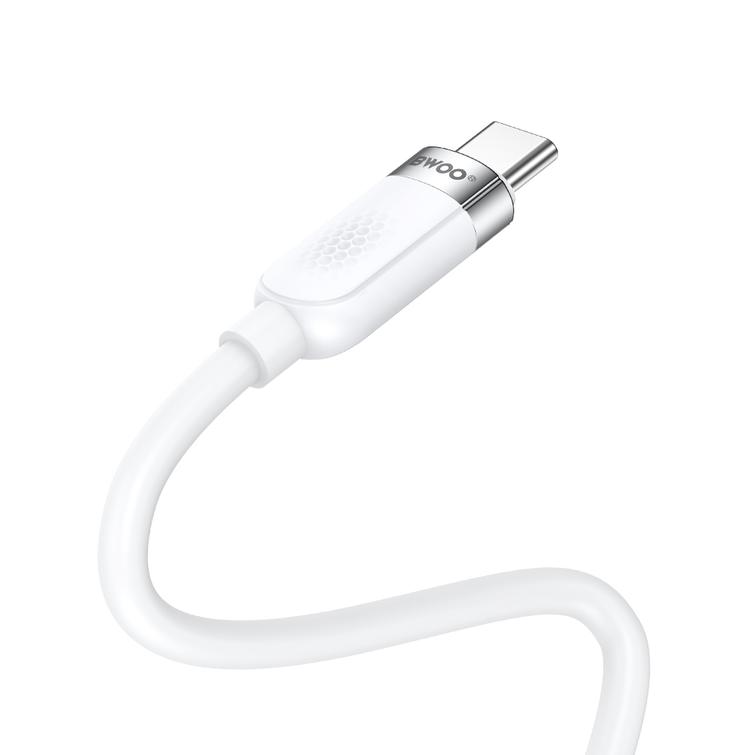 BWOO 65W USB-C - USB-C -kaapeli 1m valkoinen