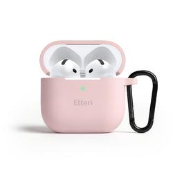 Etteri-silikonikotelo AirPods 4:lle vaaleanpunainen