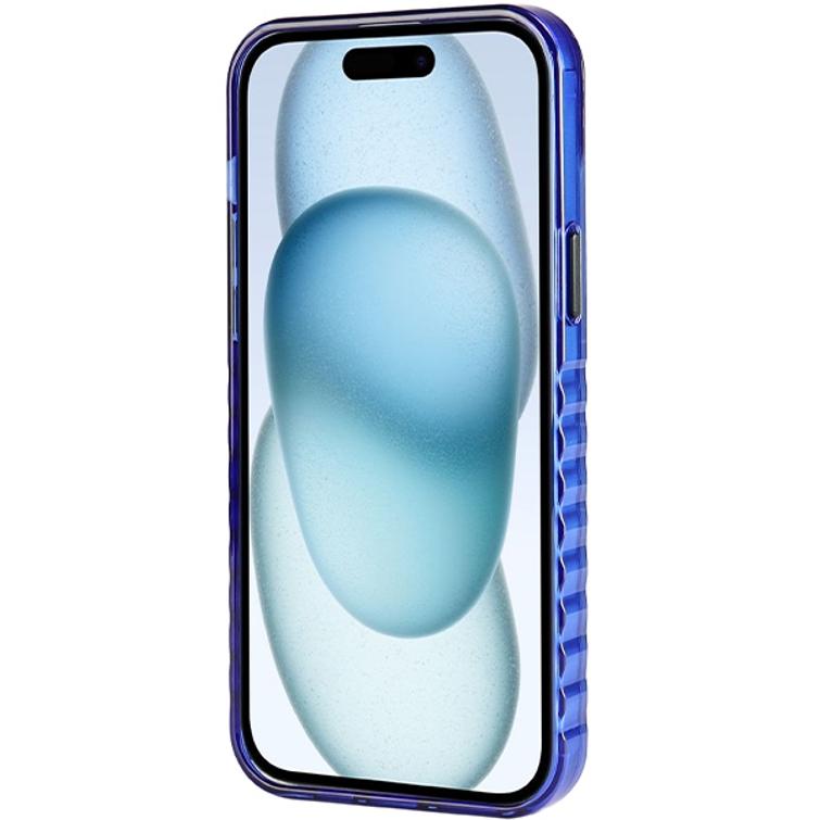 Audi-kotelo iPhone 15 Plus 6,7":lle, sininen IML Big Logo MagSafe -kotelo