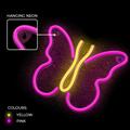 Neon LED-valo BUTTERFLY pinkki NNE03 Neolia
