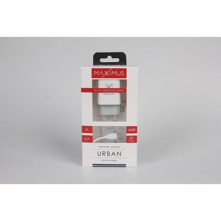 Wall charger Maxximus Urban 2.1A type-c 2xUSB
