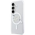 Karl Lagerfeld case IML KC Script MagSafe for Samsung Galaxy S26 Plus transparent