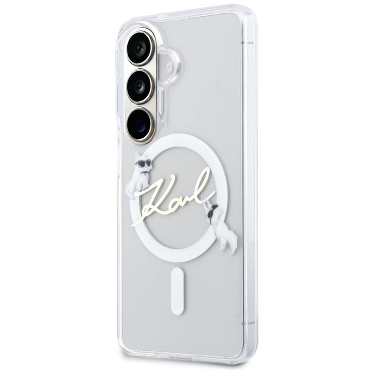 Karl Lagerfeld case IML KC Script MagSafe for Samsung Galaxy S26 transparent