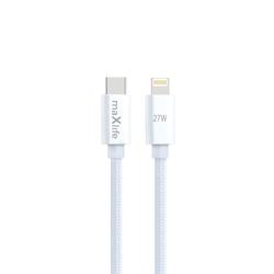 Maxlife MXUC-12 kaapeli USB-C - Lightning 1,0 m 27W valkoinen