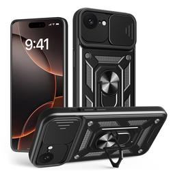 Defender Slide -suojakuori iPhone 16e:lle, musta