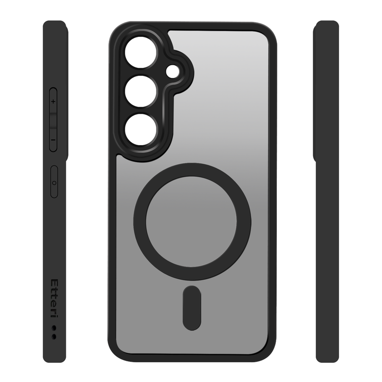 Etteri Matt Mag case for Samsung Galaxy S25 black