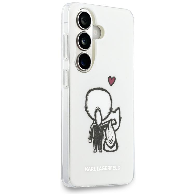 Karl Lagerfeld case IML Karl&Choupette MagSafe for Samsung Galaxy S26 transparent