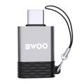 BWOO-sovitin USB - USB-C harmaa OTG BZ-35