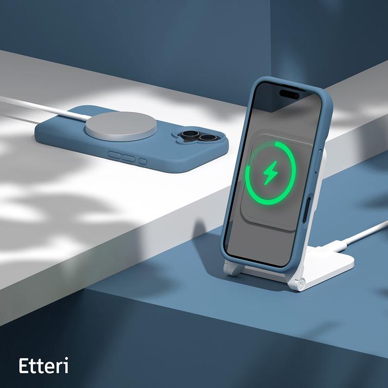 Etteri-silikonikotelo iPhone 16 6,1" -puhelimelle, tummansininen
