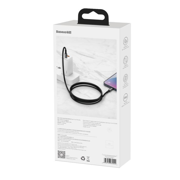 Baseus-kaapeli Tungsten PD USB-C - USB-C 2,0 m musta 100W