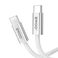 BWOO 240W punottu kaapeli USB-C - USB-C BO-X317C-C 1m valkoinen