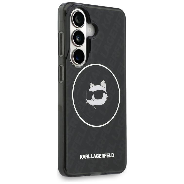 Karl Lagerfeld case IML Repeated Choupette MagSafe for Samsung Galaxy S26 black