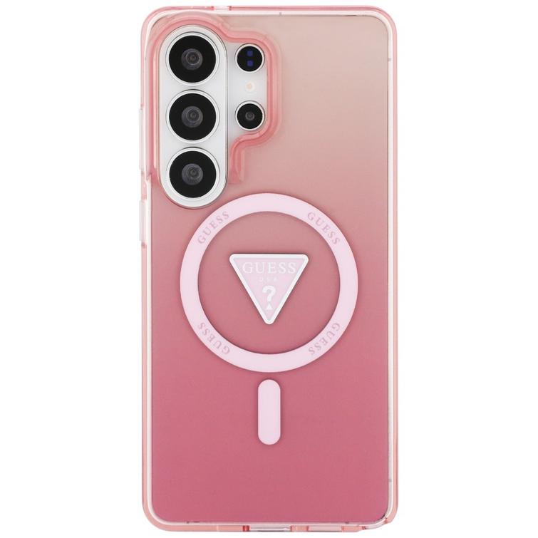 Guess case IML Gradient Triangle MagSafe for Samsung Galaxy S26 Ultra pink