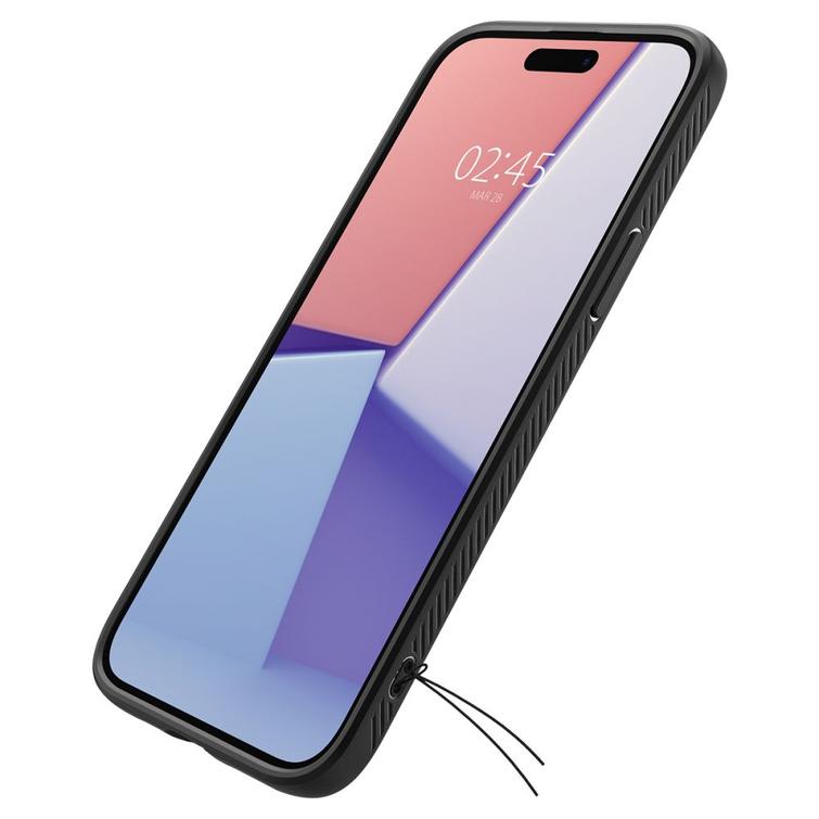 Spigen Liquid Air -suojakuori iPhone 15 6,1":lle mattamusta