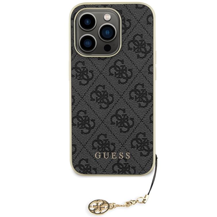 Guess iPhone 15 Pro 6,1" -puhelimen suojakuori GUHCP15LGF4GGR harmaa kovakuori 4G Charms Collection