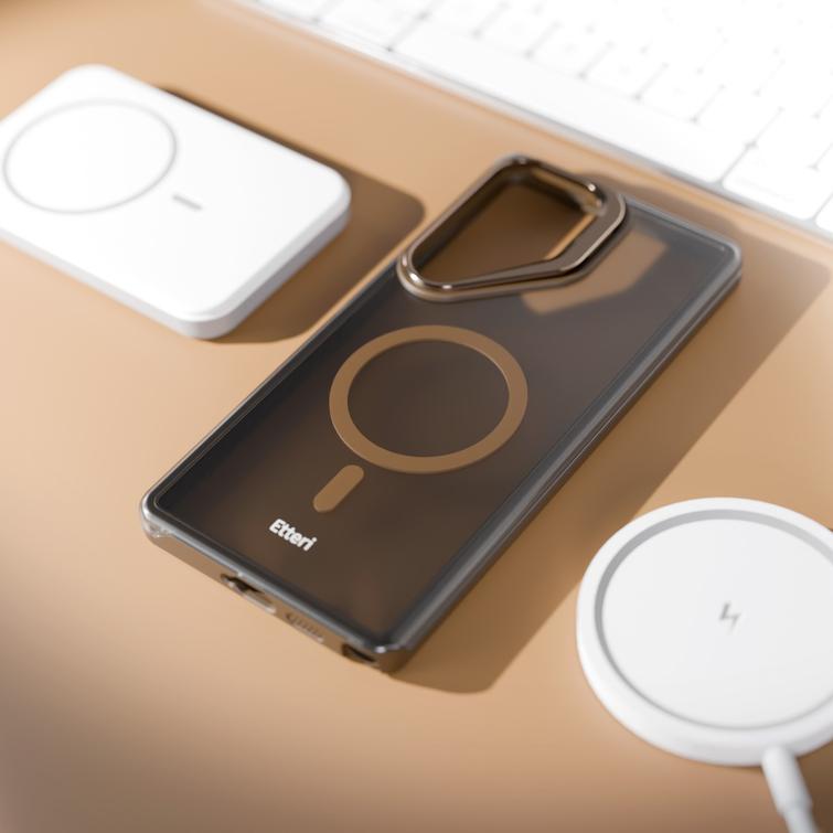 Etteri Morning Fog case for Samsung Galaxy S25 Ultra brown