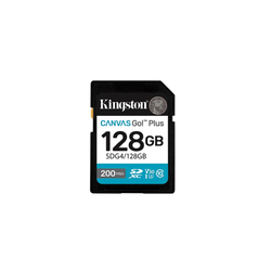 Kingstonin muistikortti 128GB SDXC Canvas Go Plus Gen4 200MB/s C10 UHS-I U3 V30