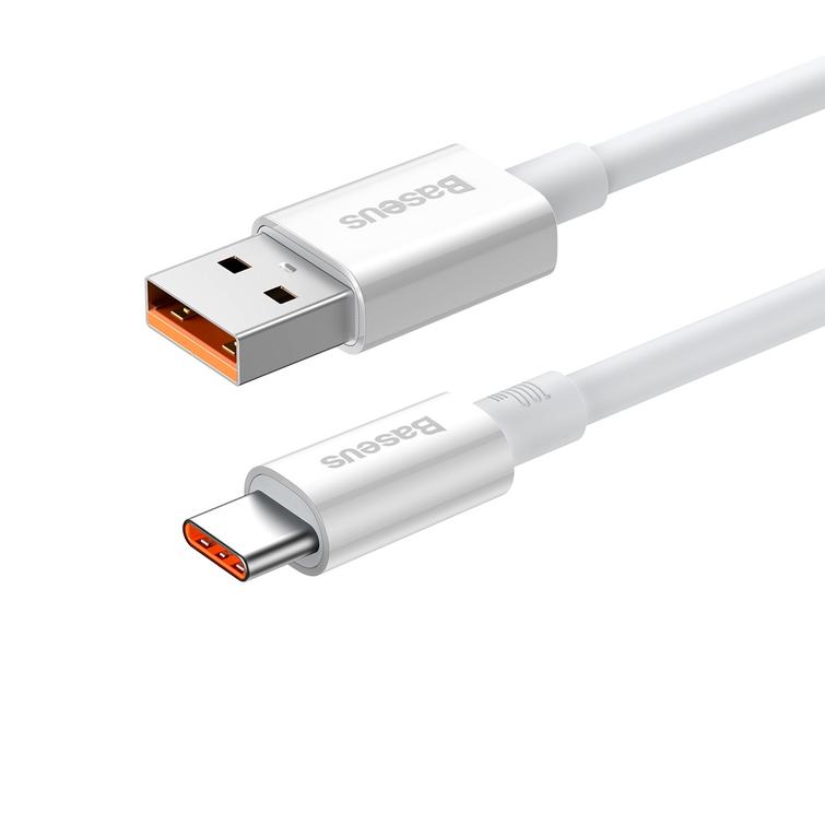 Baseus Superior USB - USB-C -kaapeli 2,0m kuuvalkoinen 100W