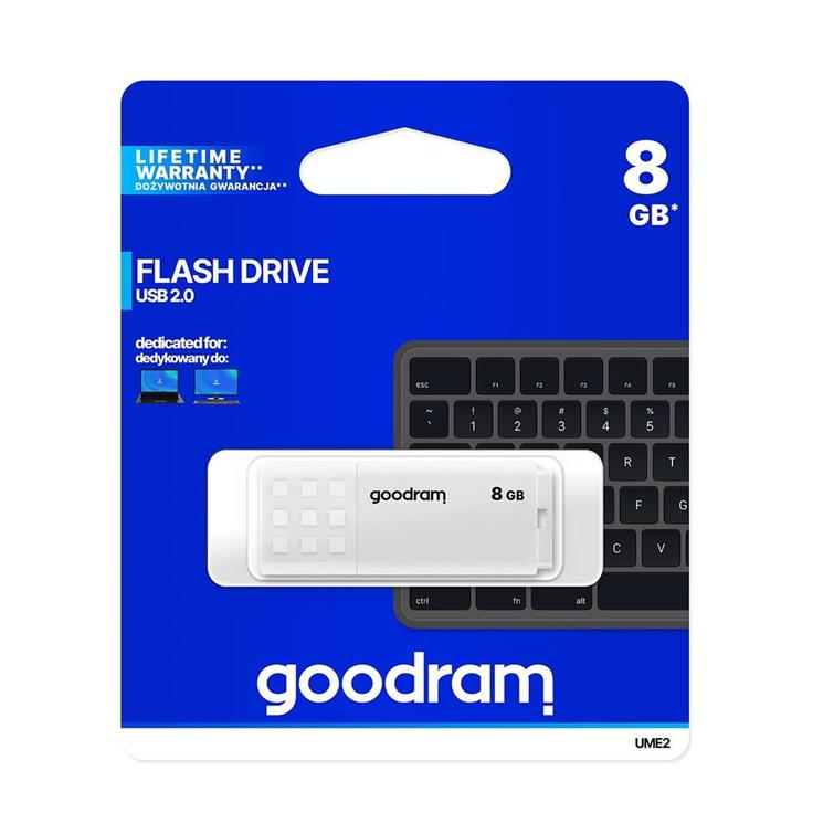 Goodram USB-muistitikku 8GB USB 2.0 UME2 valkoinen