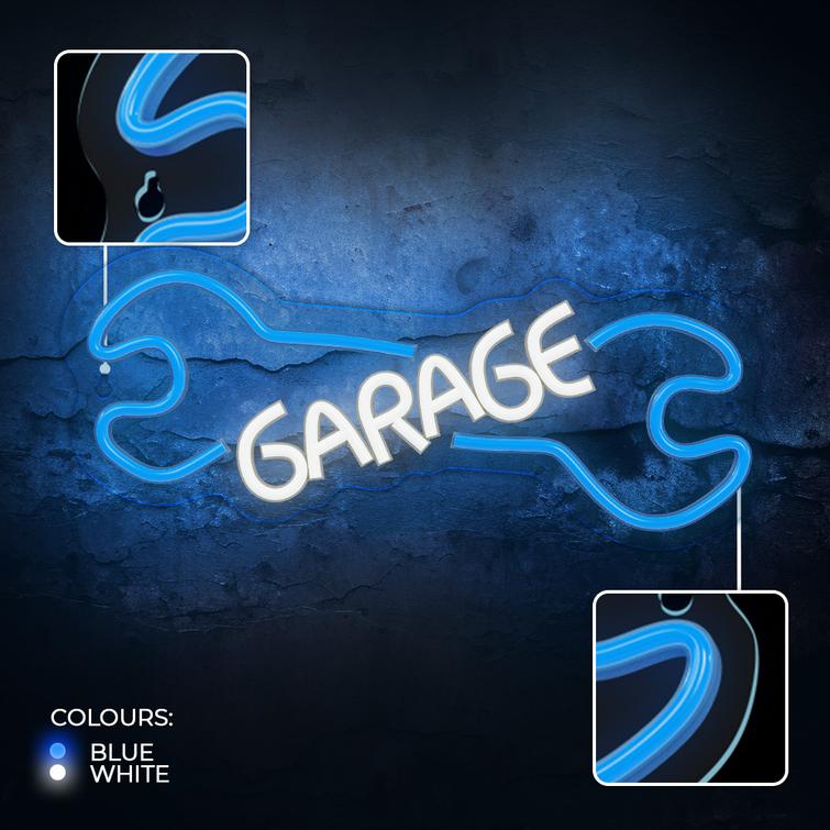 Neon PLEXI LED AUTOTALLI sinivalkoinen NNE22 Neolia