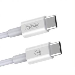 T-PHOX CABLE GLARY LITE SERIES 3W 1M USB-C/USB-C WHITE
